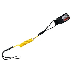 Adjustable Coiled Surfboard and Paddle Board Safety Leash (Yellow)
