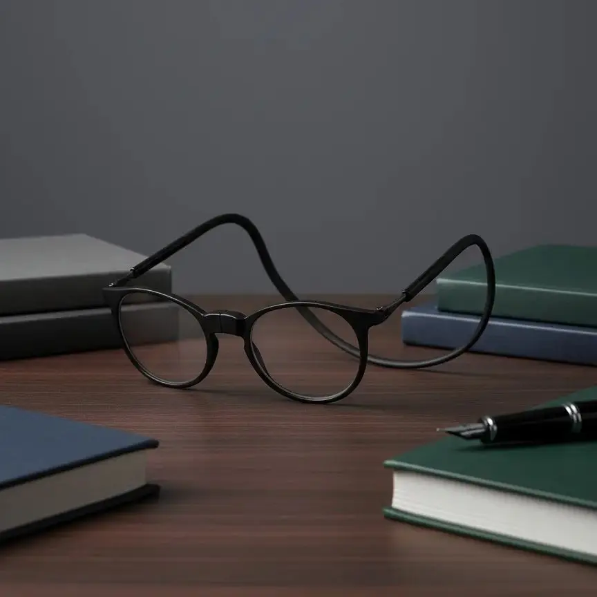 Portable Magnetic Reading Glasses TR90 Anti-Blue Light Ultra-light Computer Spectacles Round-Frame 2026