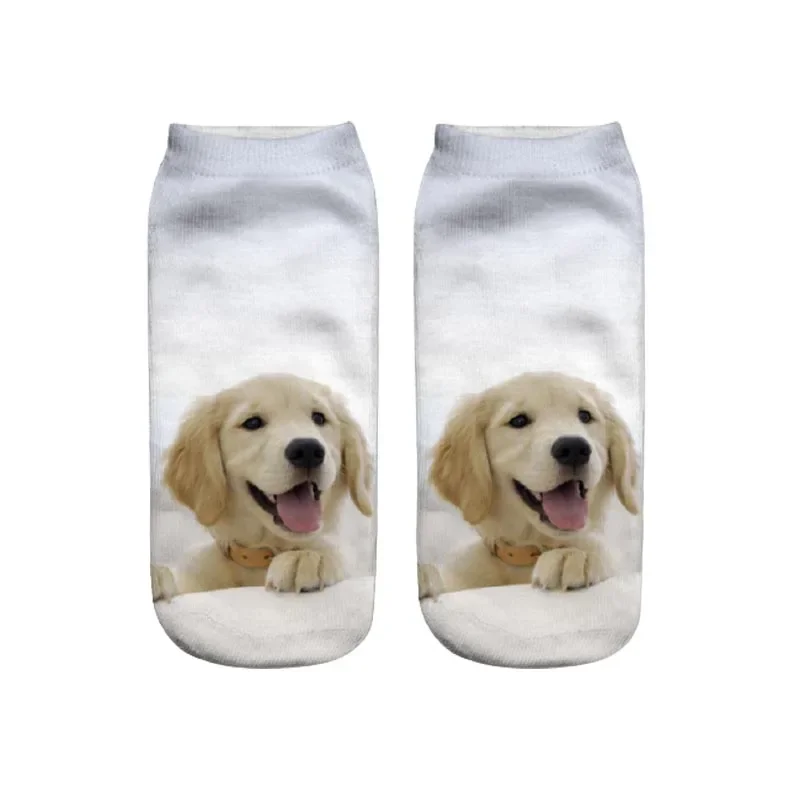 

Hot Sale 3D Digital Printed Chow Dog Women Socks Unisex Fashion Cute Short Sock Women Low Anklet Print Cute Dog Sock