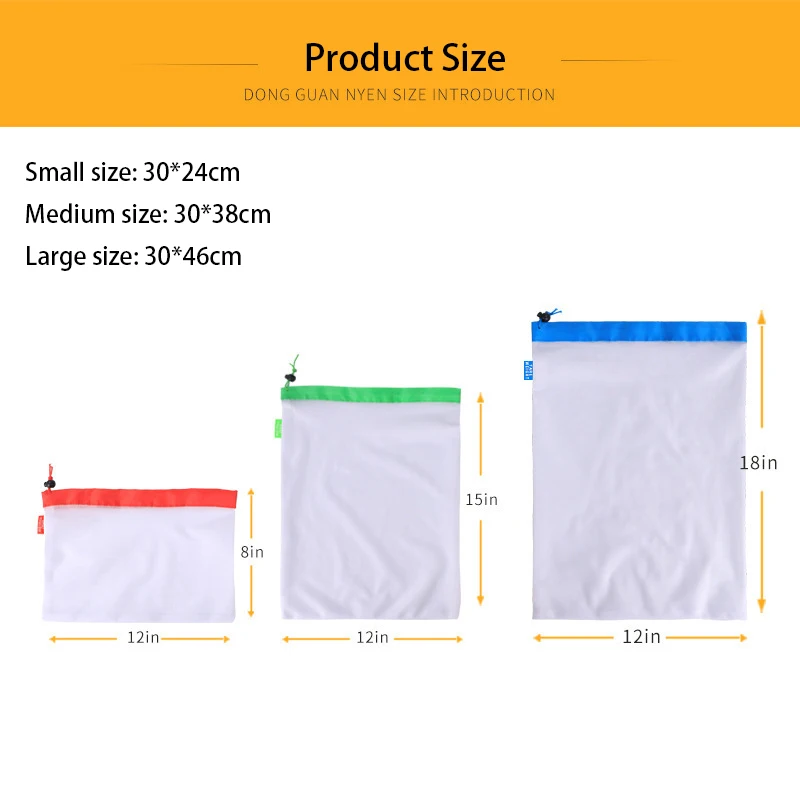 Reusable Mesh Bags for Produce and Kitchen Storage