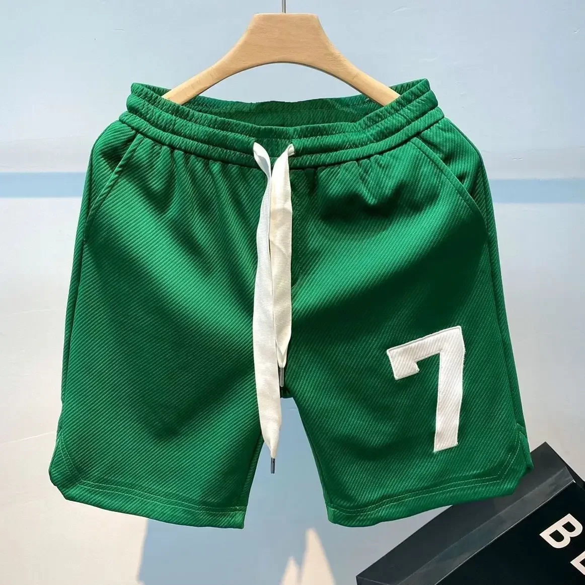 thumbnail image 1 of Pantalones cortos deportivos de baloncesto para hombre, pantalones cortos para entrenamiento, correr, gimnasio, joggers, talla pequeña, Y2k, XL, ropa de calle, pantalones holgados de diseñador, 1 of 5