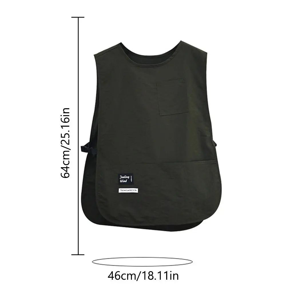 Waterproof Stain-Resistant Apron Breathable Nylon Vest Style Kitchen Aprons Multipurpose Anti Dirty Coffee House Uniform
