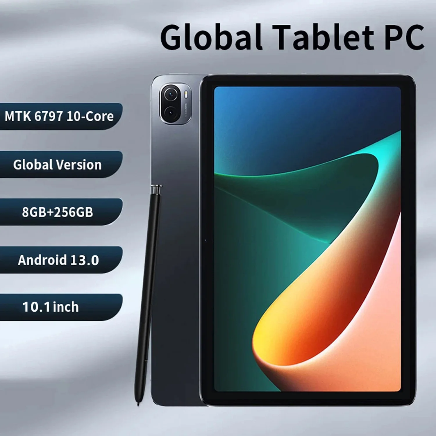 New 5G original Pad 8GB RAM 256GB ROM 10.1 Inch Android 13 Tablets Ten Core Google Play 4G Phone Call WiFi Tablet PC 8000mAh 1