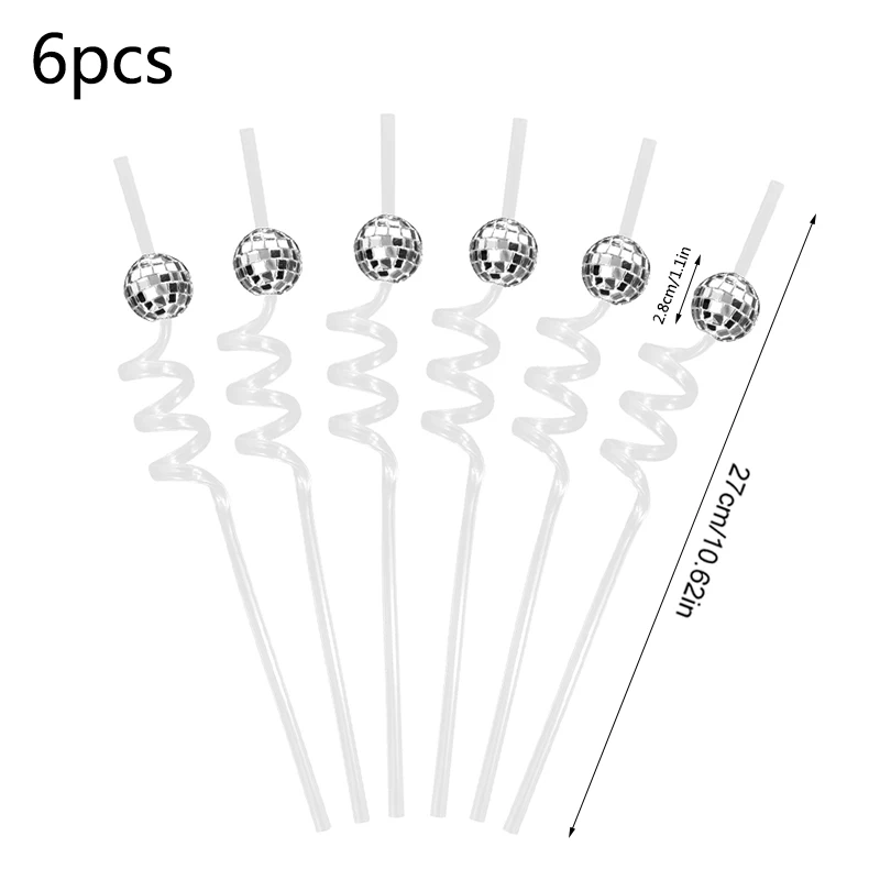 Disco Straw-6pcs
