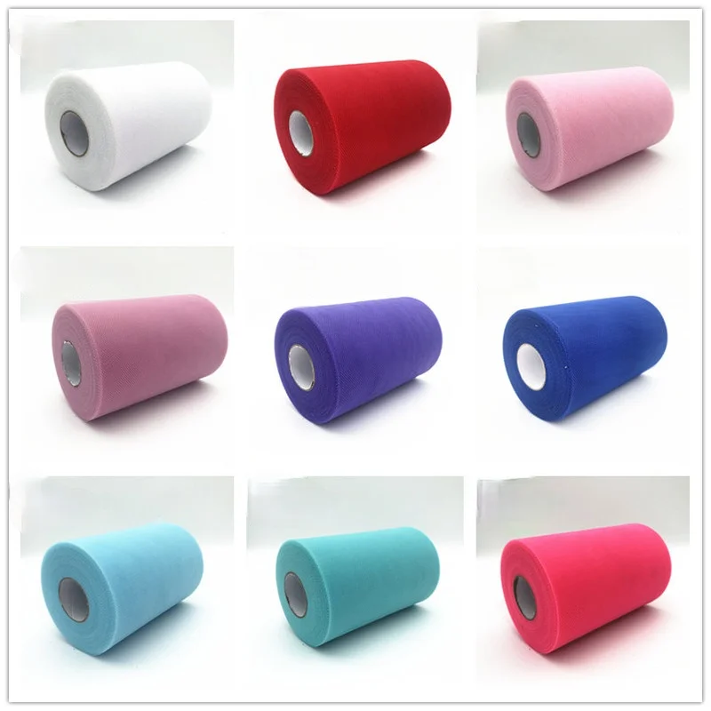 Tulle Roll 200 Yards 15cm Organza Fabric Wedding Decor TUTU Baby Shower Tulle Decoration Roll Party and Events Engagement party decorations party supplies tulle organza fabric