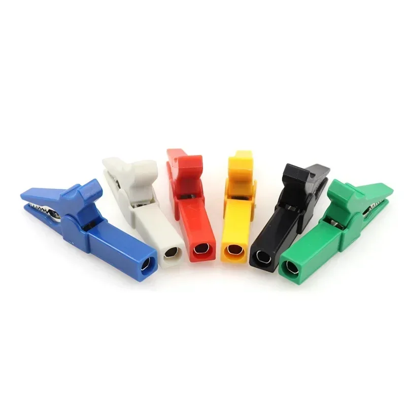 55mm Crocodile Clamp Probe Alligator Clip Alligator DIY Clips Test Probe Black Red Color Socket Cable Insulated Electric Clips,alligator clips,electric test clamp,test probes,test clip