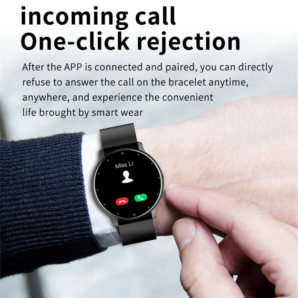 ZL02 Smart Watch Orologio sportivo fitness a schermo intero IP67 Promemoria informazioni impermeabile Orologio multifunzionale Dropshipping - immagine 3