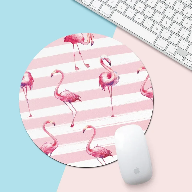Kawaii Round Mouse Pad Desk Pad Laptop Mouse Mat Office Home PC Computer Keyboard Cute Non-Slip Rubber Desk Mat