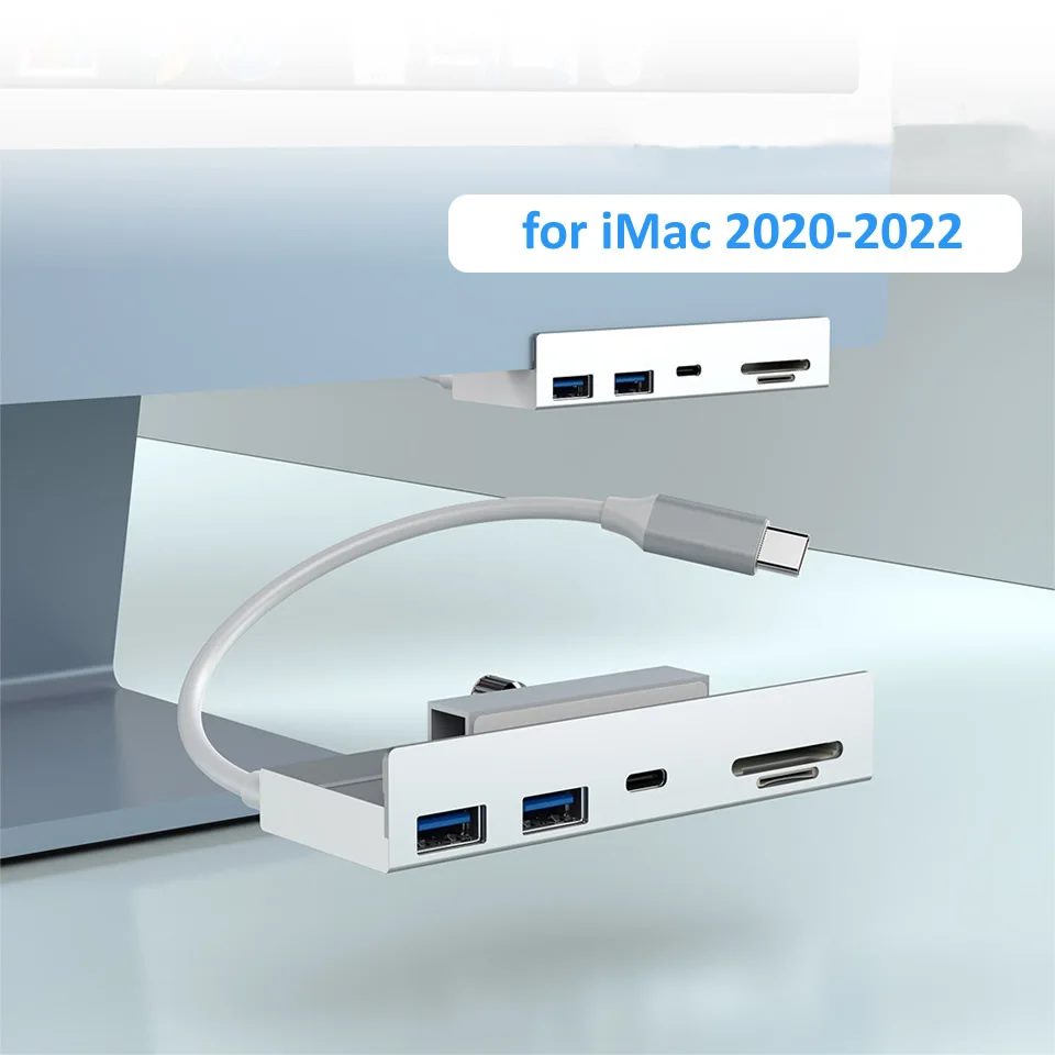 Grampo-tipo Usb 3.0 Hub para Imac 20232023 Adaptador Externo de Alumínio Multi Portas Usb Divisor com Cartão sd tf para Computador Unibody - Imagem 6