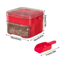Réfrigérateur domestique à 50 cubes, stockage de glace, boîte à glace, machine à glaçons avec capuchon de presse facile, machine à glaçons Double couche 6