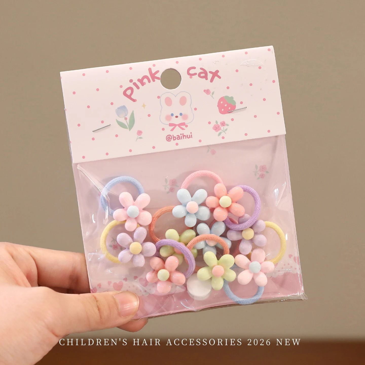 10 Stück/Set Haarspangen-Set Kawaii Herz Blume Perlen Schnappspangen Starker Halt Keine Haarschädigung Haaraccessoires für Mädchen Kleinkinder Kinder – Detail 7