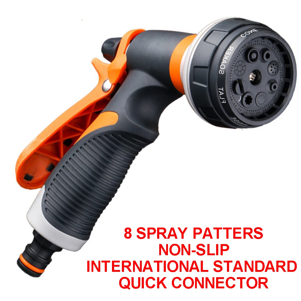 

8 PATTERS Household Garden Watering Sprinkler Water Spray Gun High-pressure Car Washing Nozzle Gardening Irrigation Tool