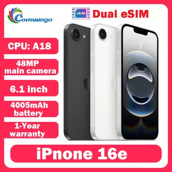 Apple iPhone 16e 128GB/256GB Dual eSIM 6.1 inch A18 Chip NFC Unlocked Original iphone 16 e Cellphone