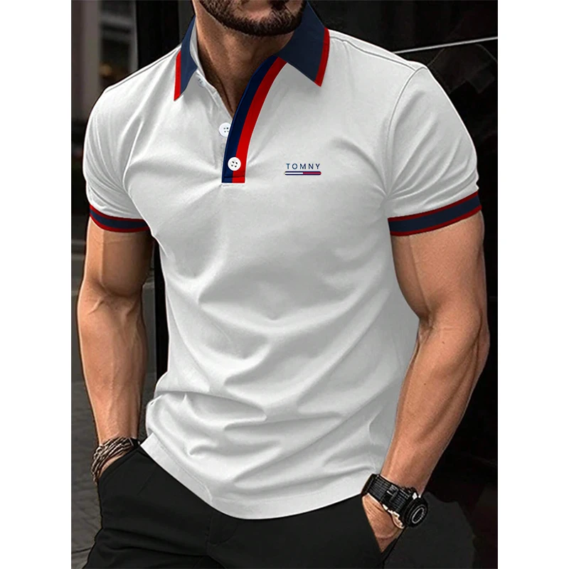 

Summer new men's and women's stand collar polo shirt Fashion fitness sports shirt casual office business short sleeve