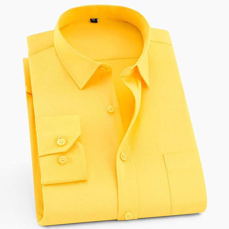Men Casual Shirts Men Shirt Fashion Causal Long Sleeved Male Dress Social Business Comfort Soft Party White Gift