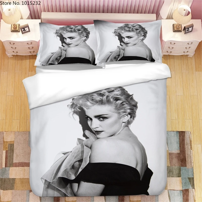 

Madonna 3D Printed Bedding Set Duvet Covers Pillowcases Comforter Bedding Set Bedclothes Bed Linen 02
