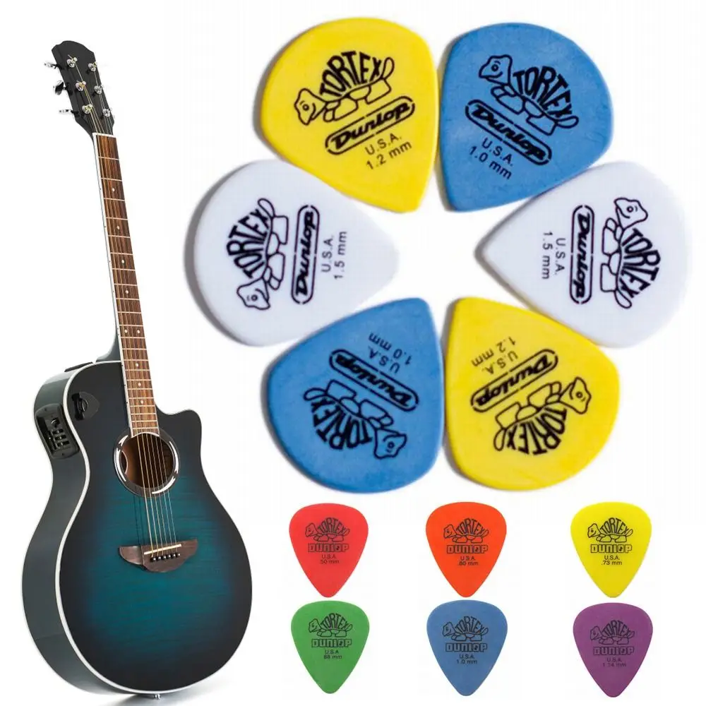 10Pcs ABS Material Anti-slip Style Multicolors Triangle Electric Guitar Picks Plectrum Thickness Guitar Accessories Music Picks