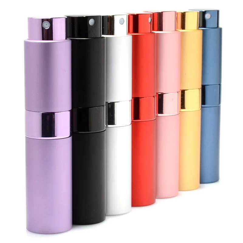 8ml Metal Aluminum Perfume Bottle 1PCS+2 Accessories With 1 Spray Bottle 1 Funnel Dispenser Divine