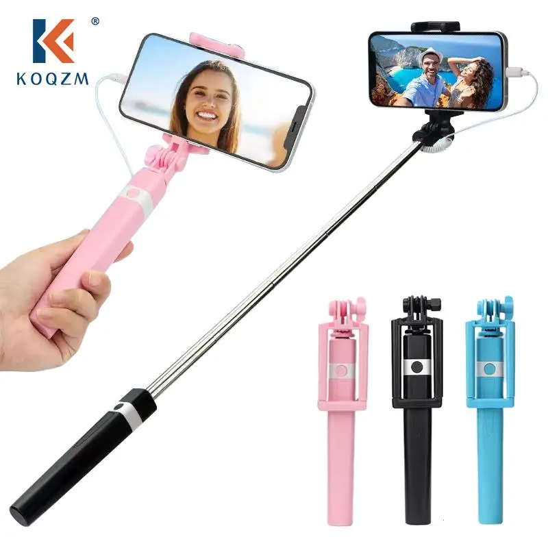 New Wire Controlled Selfie Stick Suitable Type-C Plug Mini Portable Selfie Stick smartphone selfie stick cell phone selfie stick selfie stick