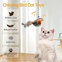 Indoor Interactive Birds Toy for Cat Chasing Teasing Toy Sounding Catnip Cat Teaser Toy Self-hilarity Wall Hanging Birds Cat Toy 3