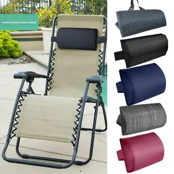 New Neck Brace Pillow Head Support Protector Recliner Headrest Beach Folding Chair Pad Pillow Garden Backyard Chair Head Cushion