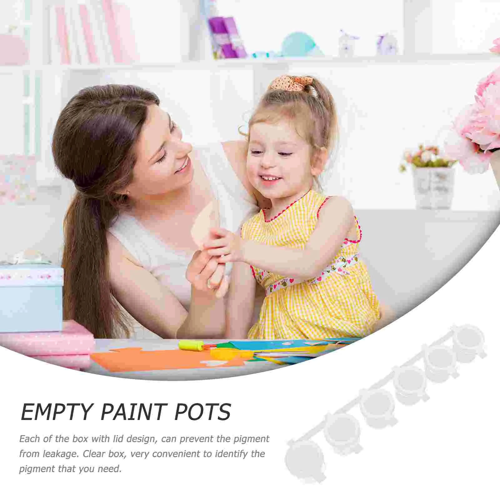 Pigment Box Paint Pots Watercolor Container Palette Plastic Cups Supplies 10Pcs