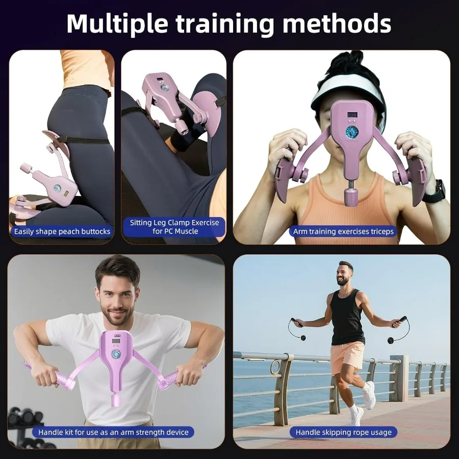 Thigh Trainer Max 176 lbs Pelvic Floor Muscle Kegel Exercise Devices, Inner Thigh Exerciser Kegel Trainer for Women Men