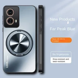 Revolutionary 360° Swivel Magnetic Phone Case with Shockproof Protection for Motorola Moto G34 (Blue)