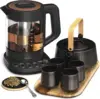 Luxury Tea Set. Electric Kettle with Tea Infuser for Loose Leaf And Ceramic Serving Set. Pot And Cups Set With Wo 1