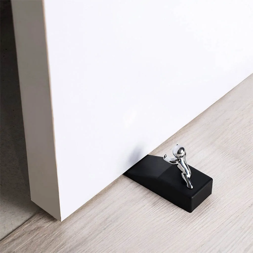 Cast Iron Door Stopper, Cute Little Man Door Stop Decorative People Doorstop Door Wedge Door Block, Stop Your Bedroom Home Door 2