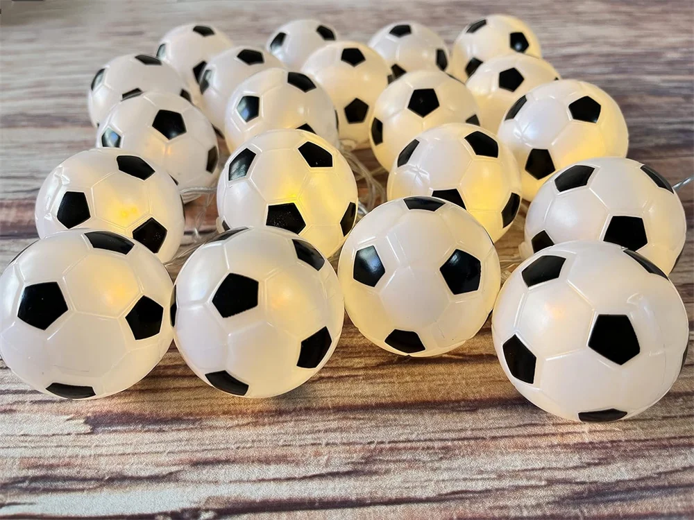 Fußball-Pokal-Dekorations-LED-Lichterkette für Innenräume, Feiertags- und Bar-Dekoration, batterie- und USB-betrieben, Lichterkette für Zimmer, Deko 2026 – Detail 6
