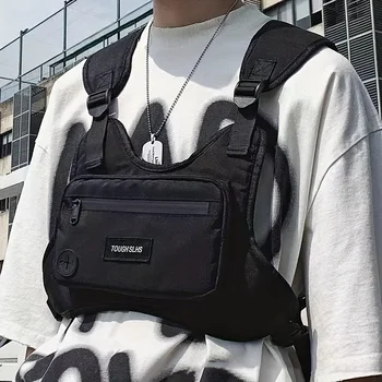 Marsupio marsupio Hip Hop Streetwear borse tattiche Casual sportive di grande capacità per uomo 1