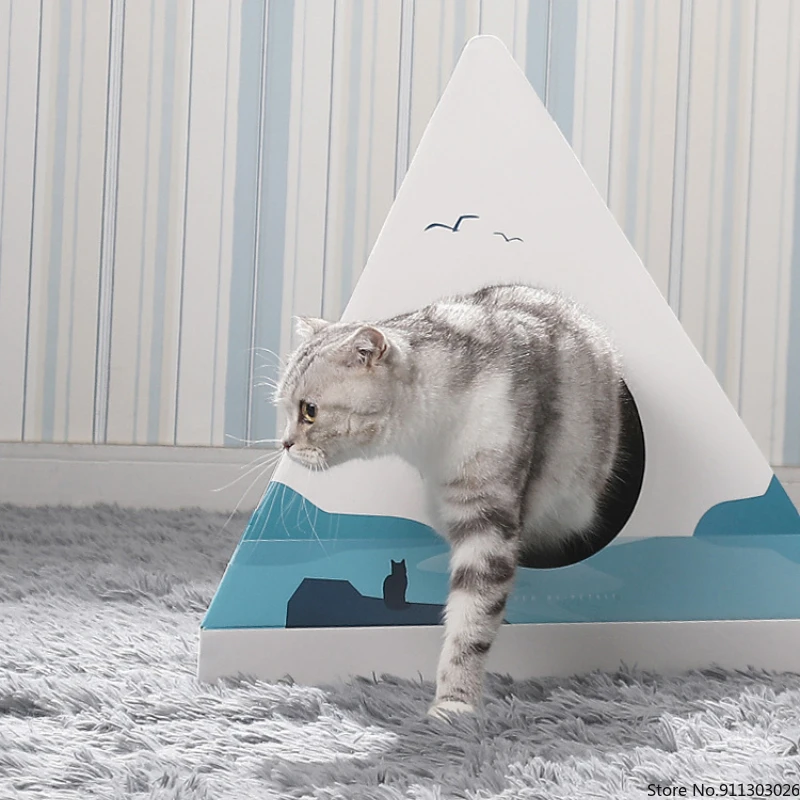 

Vertical Cat Scratching Board Wear Resistant Cat Nest Collapsible Geometric Shape Environmental Friendly Pet Toy Kitten Supplies