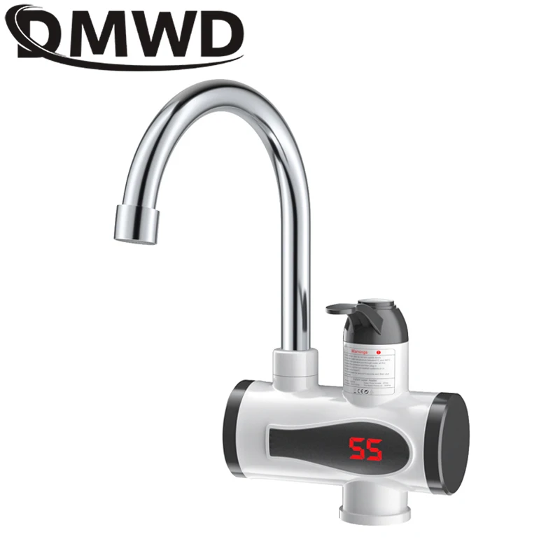 

DMWD 110V/220V Instant Electric Faucet 3000W Hot Water Heater LED Temperature Display Tankless Rapid Heating Faucet Tap Kitchen