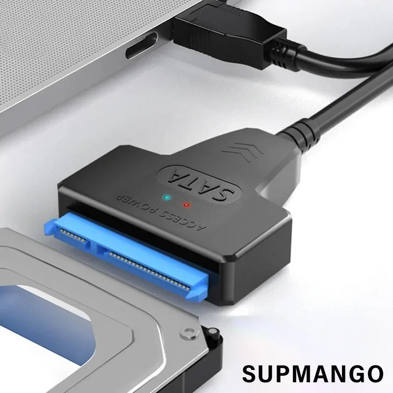 SATA To USB 3.0 / 2.0 Cable For 2.5 Inch External HDD SSD Hard Drive SATA 3 22 Pin Adapter USB 3.0 To Sata III Cord Up to 6 Gbp sata to usb cable sata to usb adapter sata to usb adapter cable sata adapter cable usb adapter cable usb cable adapter conversion cable adapter