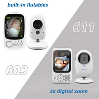 3.2 inch Wireless Video Color Baby Monitor High Resolution Baby Nanny Security Camera Night Vision Temperature Monitoring 4