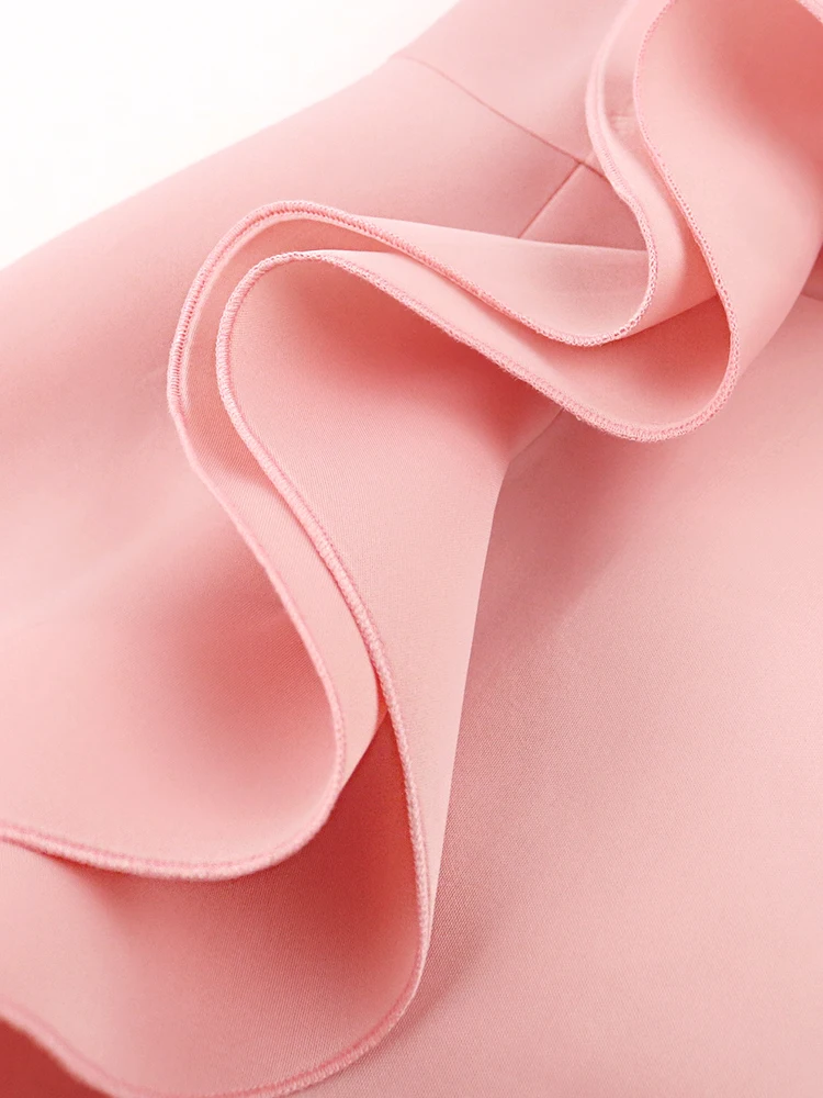 Ruffles Pink Big Flower Maxi Dress 3