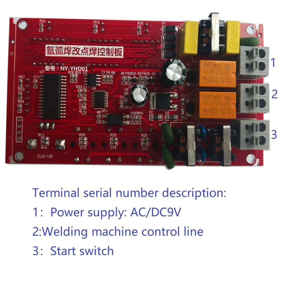 NY-YHD01 argon arc welding to spot welding imitation cold welding control board controller 4