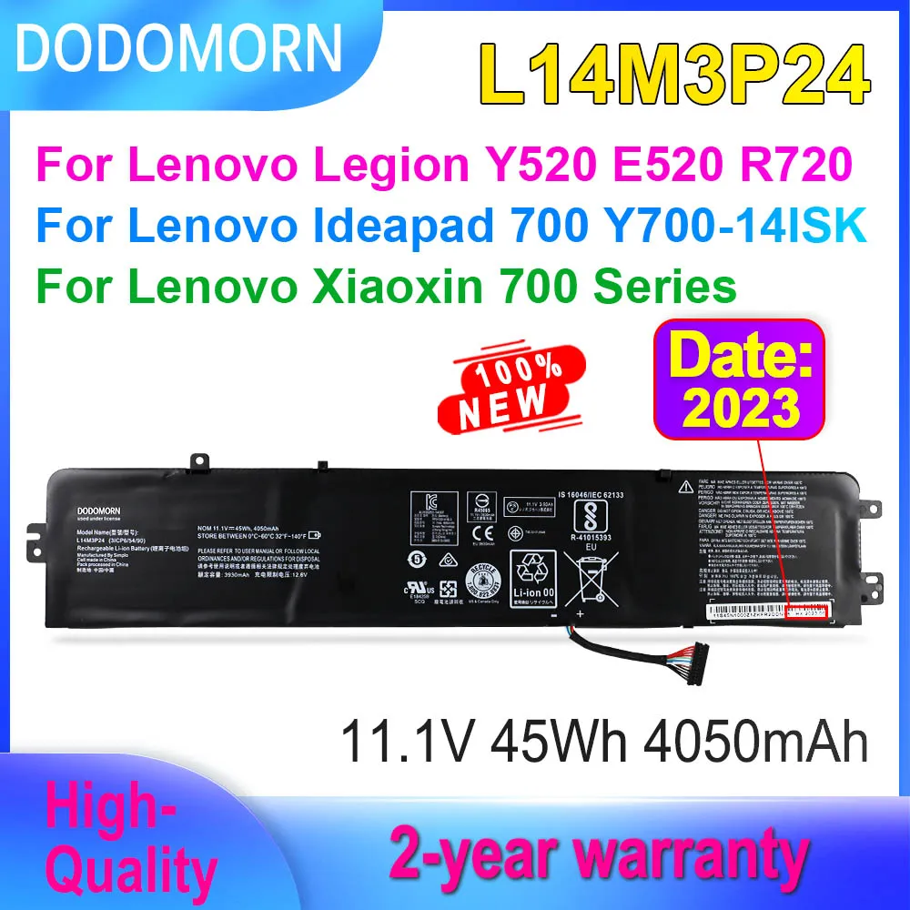 Batteria Per Laptop Muslimex Per Lenovo Ideapad Xiaoxin 700 15Isk Y700-14Isk Y720-14Isk Legion E520 R720 Y520-15Ikb 15Ikba