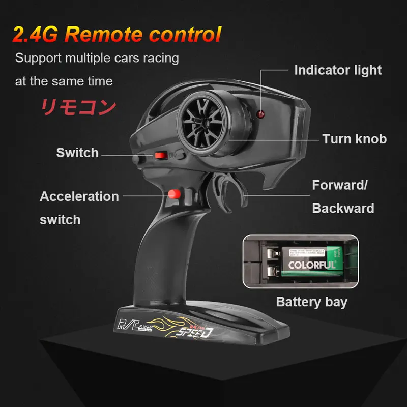 1:10 70km/h Remote Control Car 4wd High Speed Drift 2.4g Rc Car Shock Absorber Anti-collision Rc Toys Christmas Gift 5
