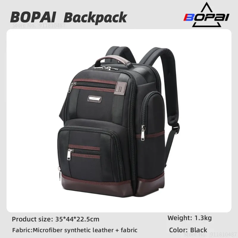 BOPAI New Large Capacity Men Laptop Backpack Multifunctional School Backpack Oxford Cloth Waterproof Business Trip Backpack Bag
