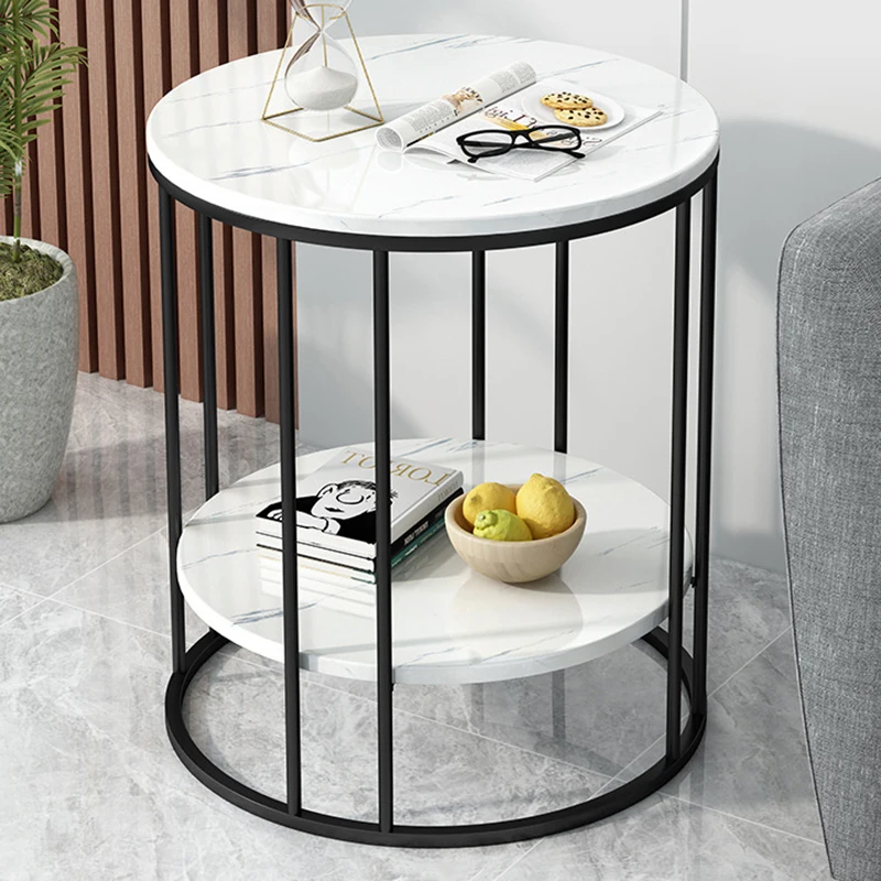 

Creative Small coffee tables Bedroom Simple Modern Coffee Table Marble Pattern Small Round Desk salontafel small furniture XYCT