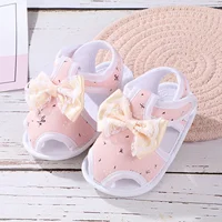 Children Sandals First Walker Fashion Breathable Holow Out Sandals Baby Girls Boys Soft Sole Shoes Summer Sweet Lace Bow Shoes 6