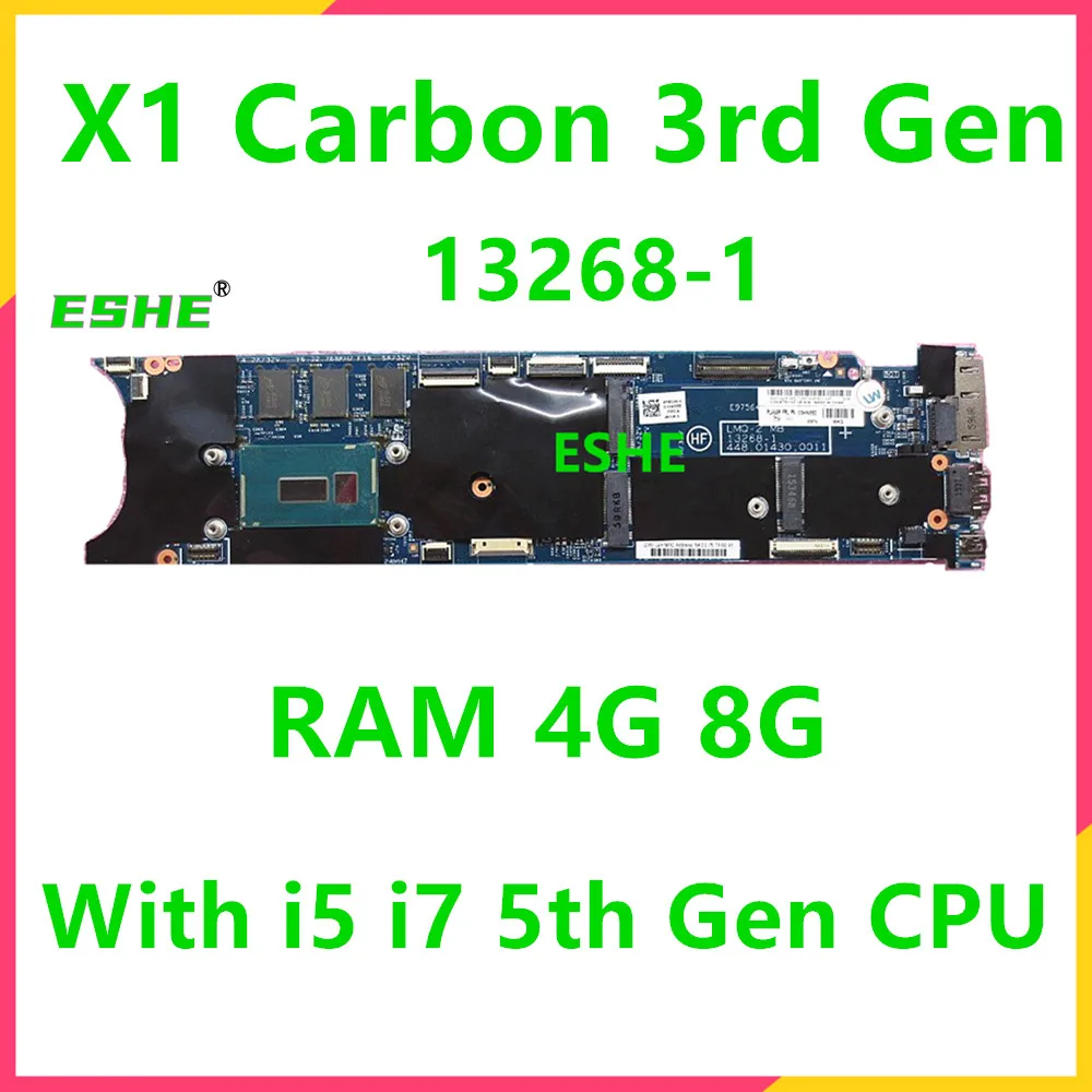 13268-1 untuk Lenovo ThinkPad X1 Motherboard Laptop Generasi