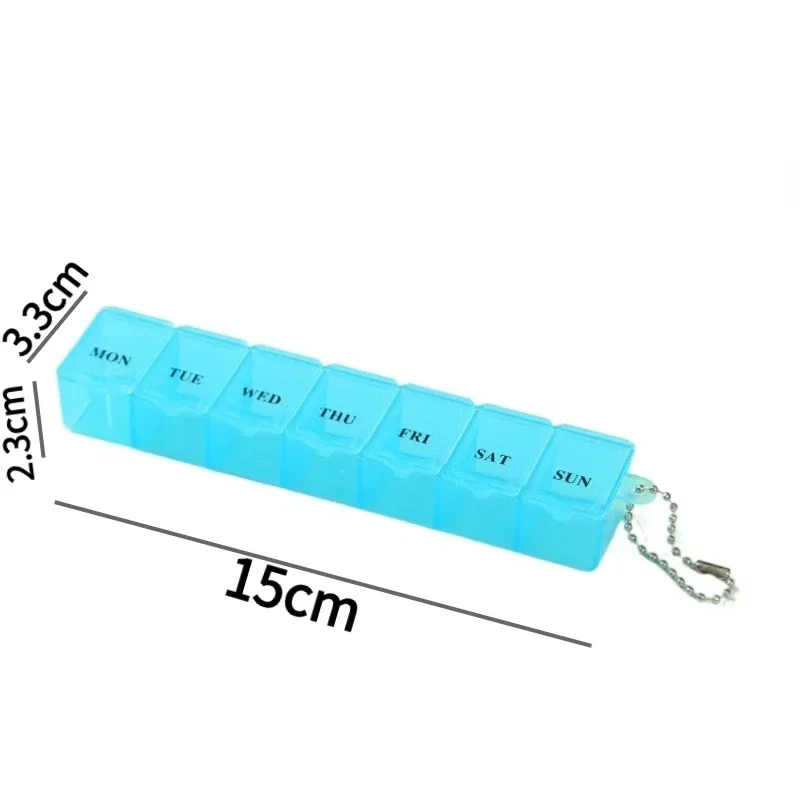 Tablet Holder 1pcs New Weekly Mini Pill Medicine Box 5 Colors Storage Organizer Container 7 Grids  Independent Lattice Hot