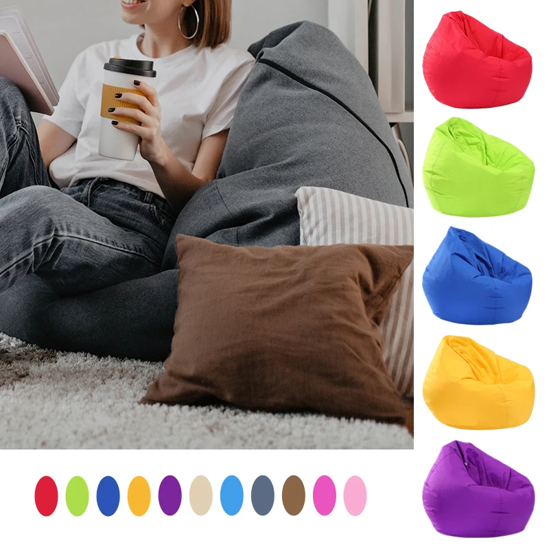 11 Colors Waterproof Stuffed Animal Storage Bean Bag Chair Cover Extra Large Beanbag