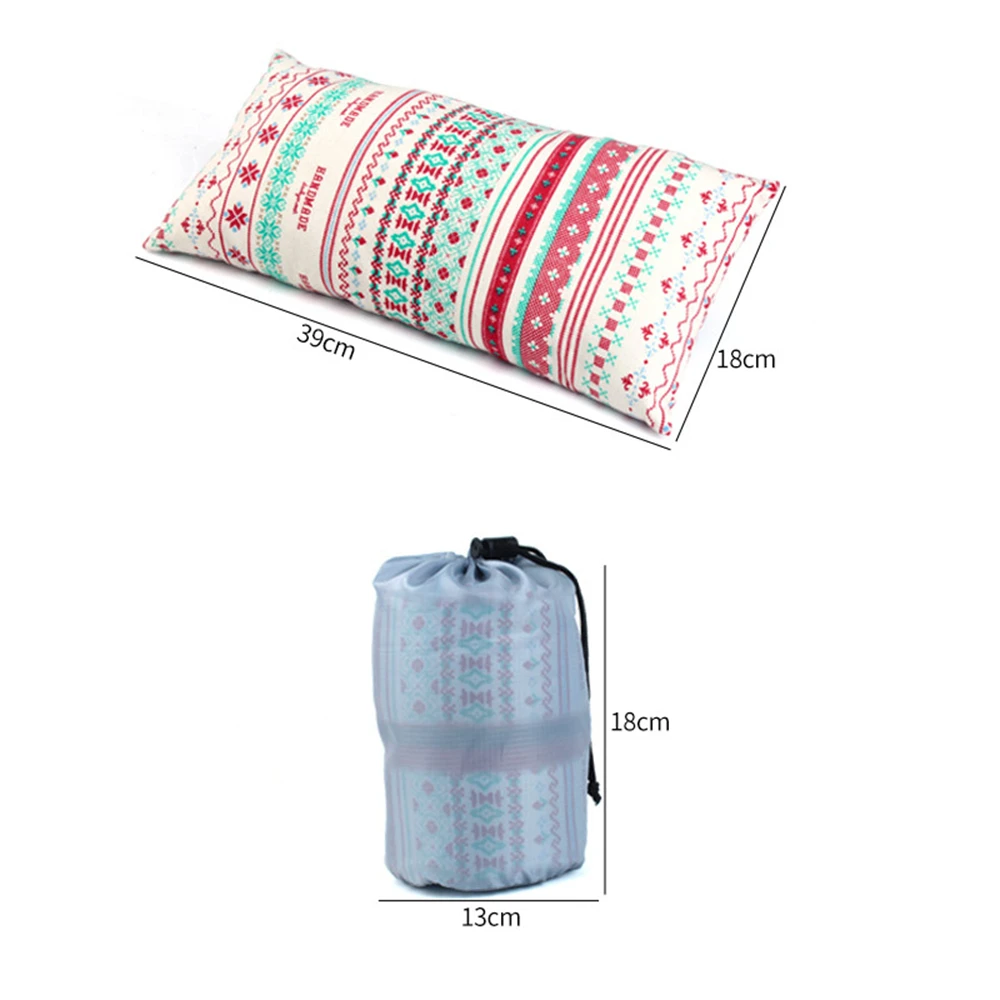 Outdoor Mini Ethnic Pillow Portable Camping Tent Neck Pillow Multifunctional Travel Driving Office Sleep Rest Relax