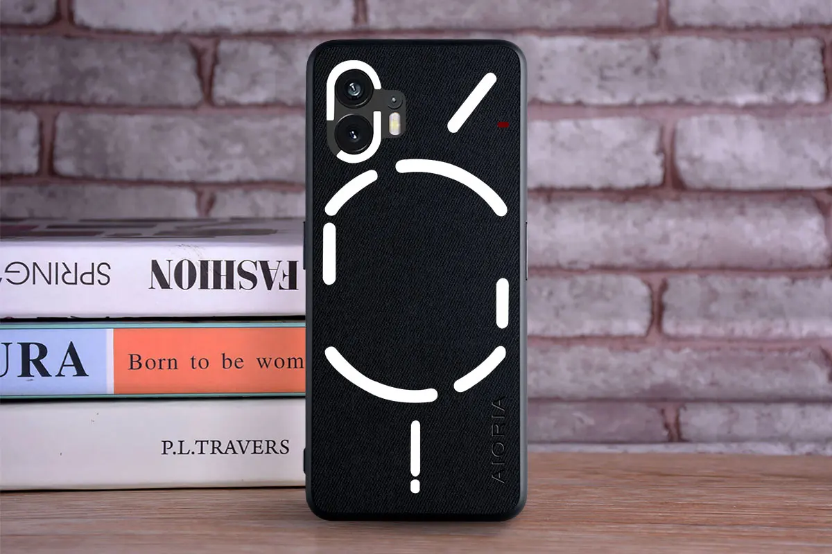 Textil-Lederhülle für Nothing Phone 2 1, weiches TPU mit Rückseite aus hartem PC-Material, Schutzhülle – Detail 4