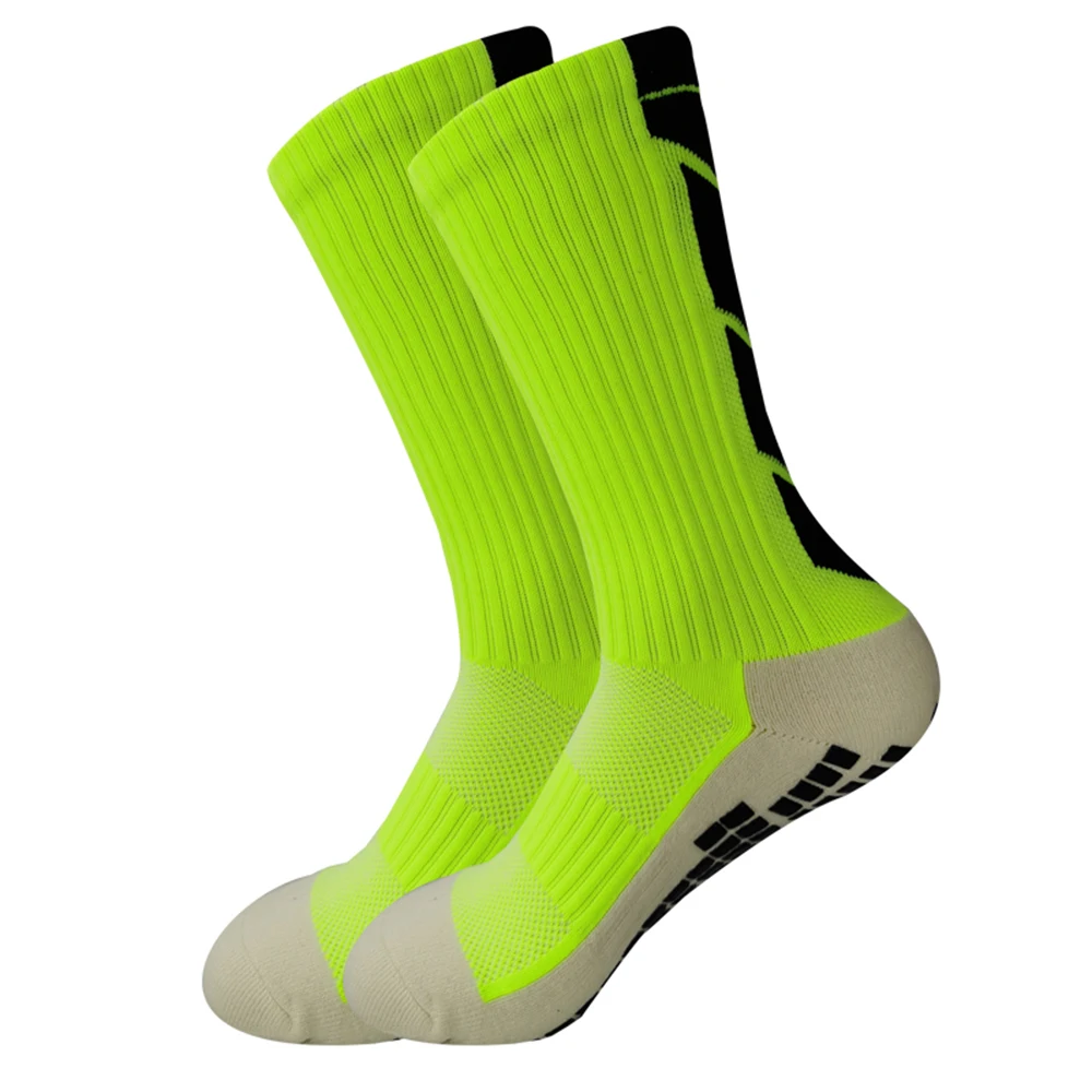 Anti slip band design football socks paired with mid calf anti slip football sports bicycle sports men's socks 1 pair