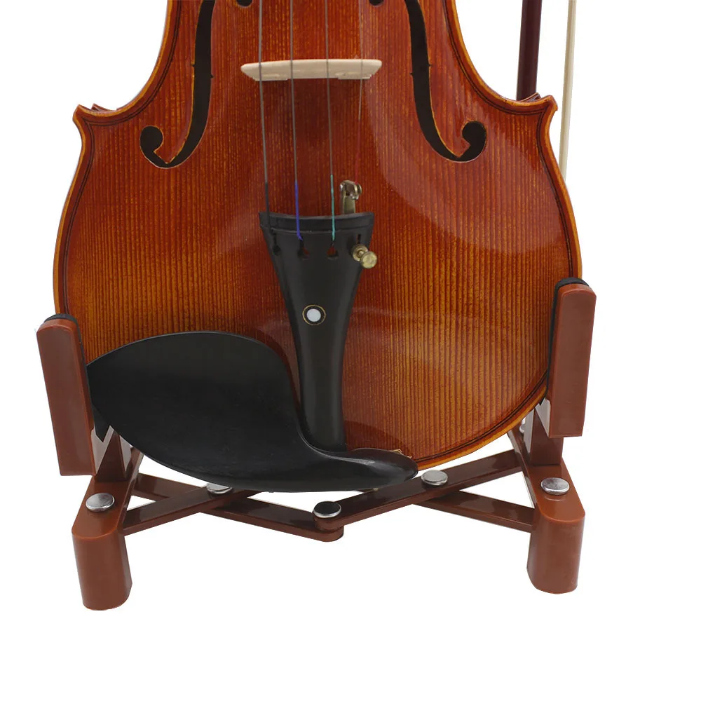 Adjustable Violin Stand Portable Full Size Stringed Instrument Accessories Retractable Foldable Fiddle Bracket Sponge Pad